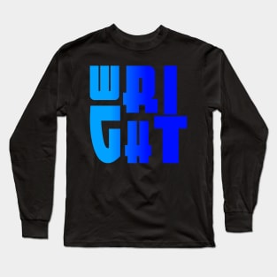 Wright, name, typography Long Sleeve T-Shirt